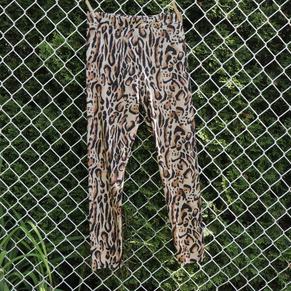 Zara Animal Print Stretchy Leggings - Size Medium